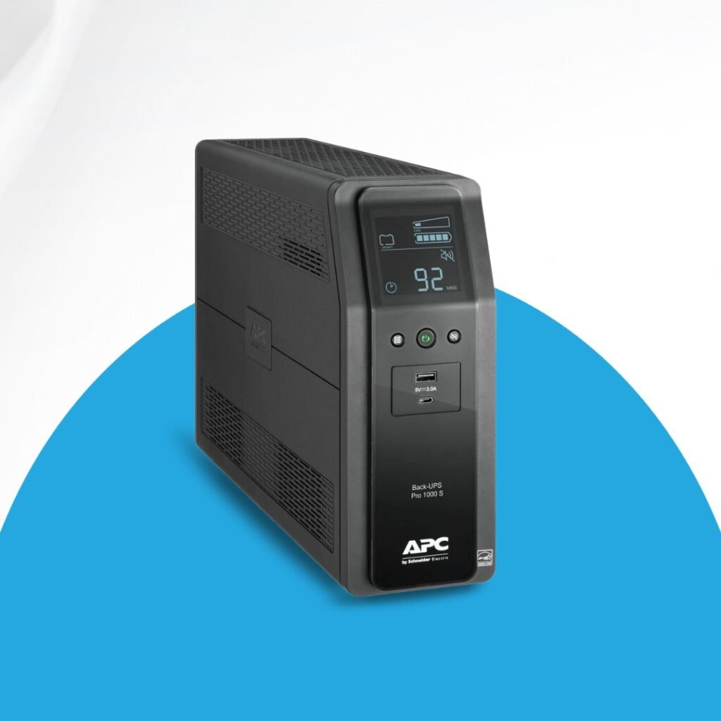 APC UPS backup power supply with surge protection and battery backup for uninterrupted performance